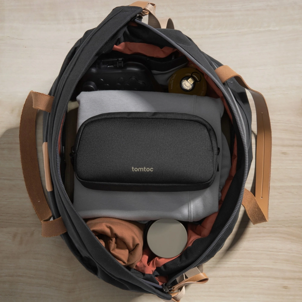 Tomtoc Light T12 Essential Tech Organizer nero 1 litro - immagine 8