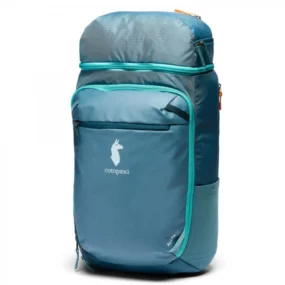 Zaino da avventura Allpa 50L in nylon resistente all'acqua angolazione laterale.
