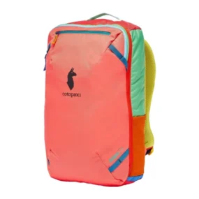 Zaino da viaggio Cotopaxi Allpa 28L Del Día multicolore vista frontale.