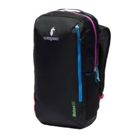 Zaino daypack Cotopaxi Batac 16L Del Día Dark nero con zip colorate a contrasto.