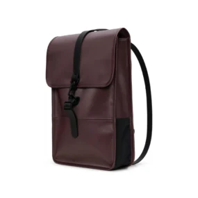 Vista laterale che evidenzia la finitura opaca del tessuto PU impermeabile e la struttura compatta.