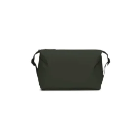 Rains Hilo Wash Bag W5 verde beauty case minimalista impermeabile con design a scatola.