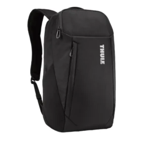 Zaino porta PC Thule Accent 20L nero in poliestere 100% riciclato vista frontale.