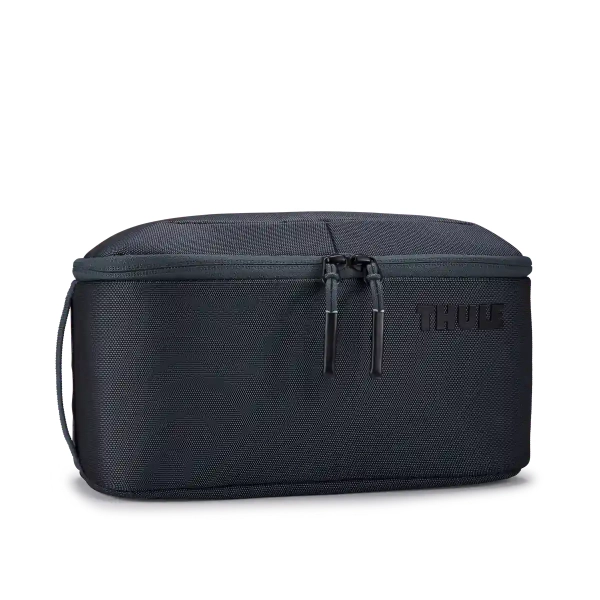 Thule Subterra 2 Toiletry Bag grigio beauty case da viaggio essenziale con doppia zip e maniglia laterale.