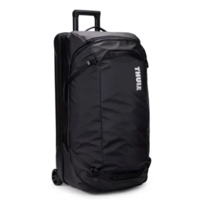 Thule Chasm 110L wheeled duffel bag nero borsone da viaggio capiente con ruote sovradimensionate.