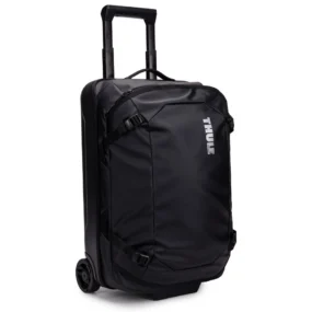 Thule Chasm 40L carry-on wheeled duffel bag nero bagaglio a mano con ruote e maniglia telescopica.