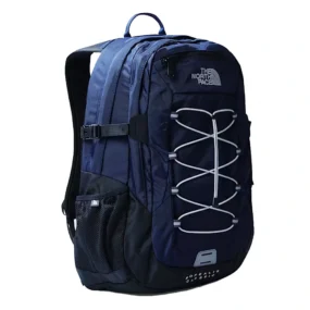 Zaino The North Face Borealis Classic blu con sistema di elastici frontale e tasca laterale in rete.