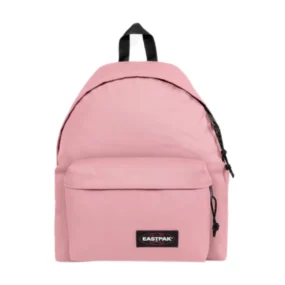 Zaino Eastpak Padded Pak'r Pastel Pink rosa chiaro con tasca anteriore.