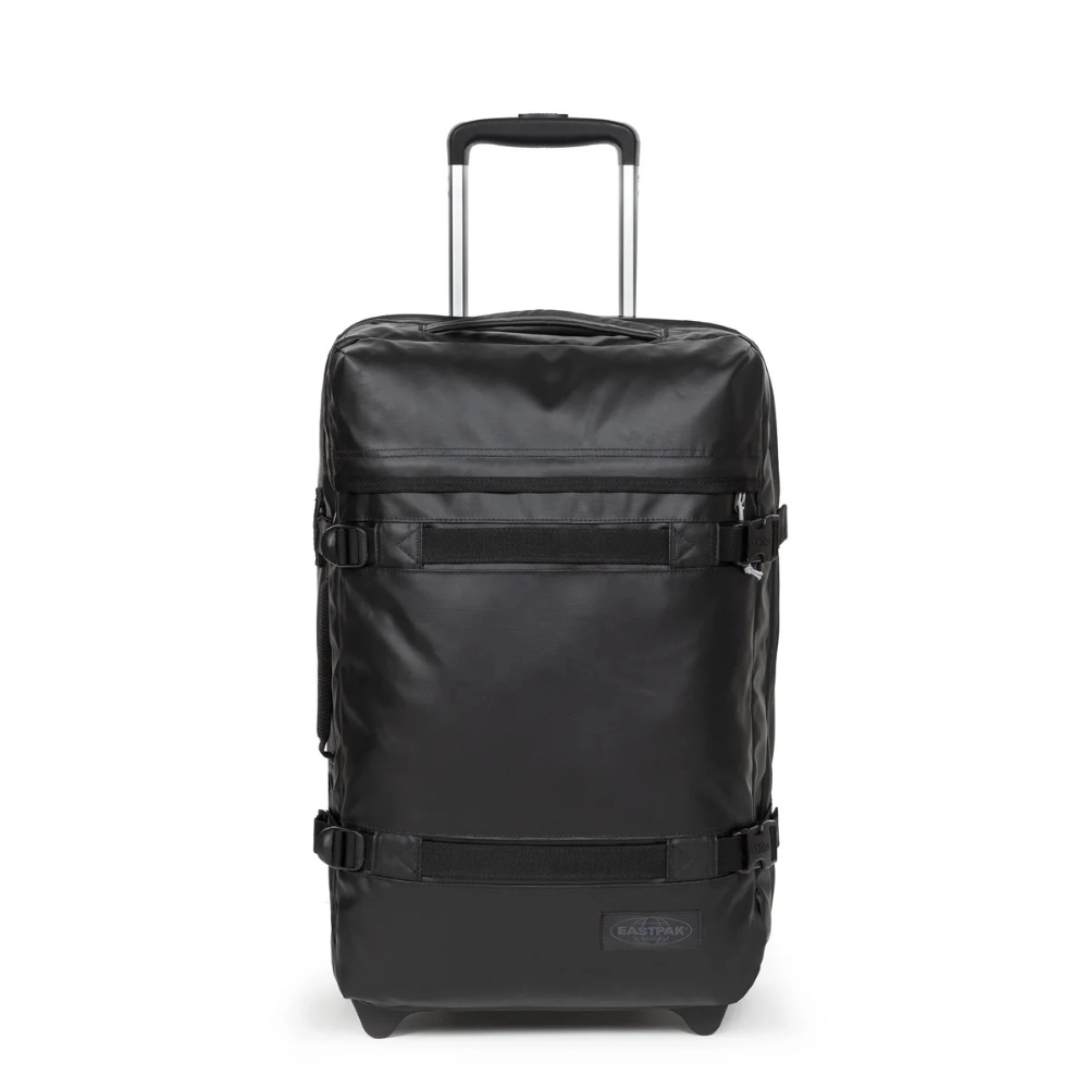 Trolley Eastpak Transit'r S Tarp Black nero bagaglio a mano a due ruote.