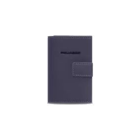 Piquadro Blue Square blu portacarte in pelle con chiusura a bottone.