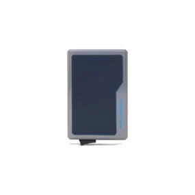Piquadro MagSafe blu portacarte automatico in metallo con inserto in pelle.