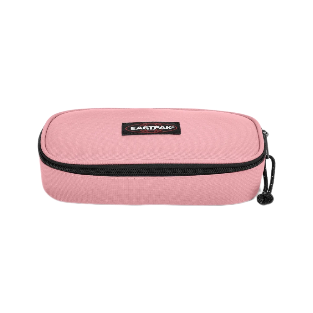 Astuccio Eastpak Oval Single rosa pastello, vista dall'alto chiuso con logo frontale