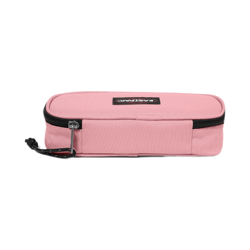 Astuccio Eastpak Oval Single rosa pastello, vista posteriore con dettaglio della cerniera nera