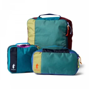 Set di 3 organizer da viaggio Cotopaxi Travel Cube Bundle Del Día multicolore in nylon ripstop.